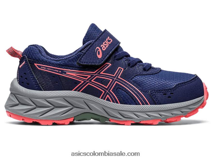 niños Asics gel-venture 9 preescolar azul índigo/papaya 20X82N4218
