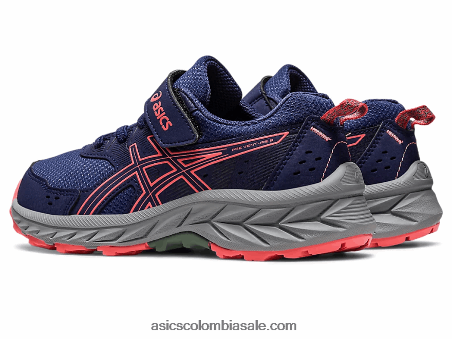 niños Asics gel-venture 9 preescolar azul índigo/papaya 20X82N4218