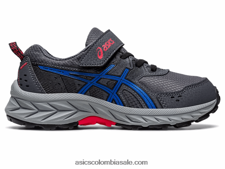 niños Asics gel-venture 9 preescolar gris portador/azul atún 20X82N4217