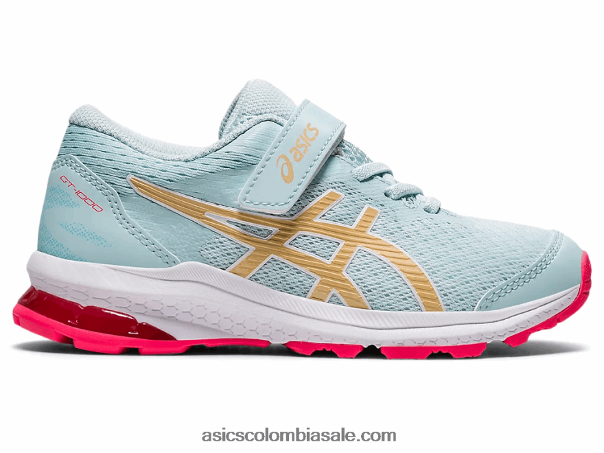 niños Asics gt-1000 10 preescolar agua ángel/champán 20X82N4537