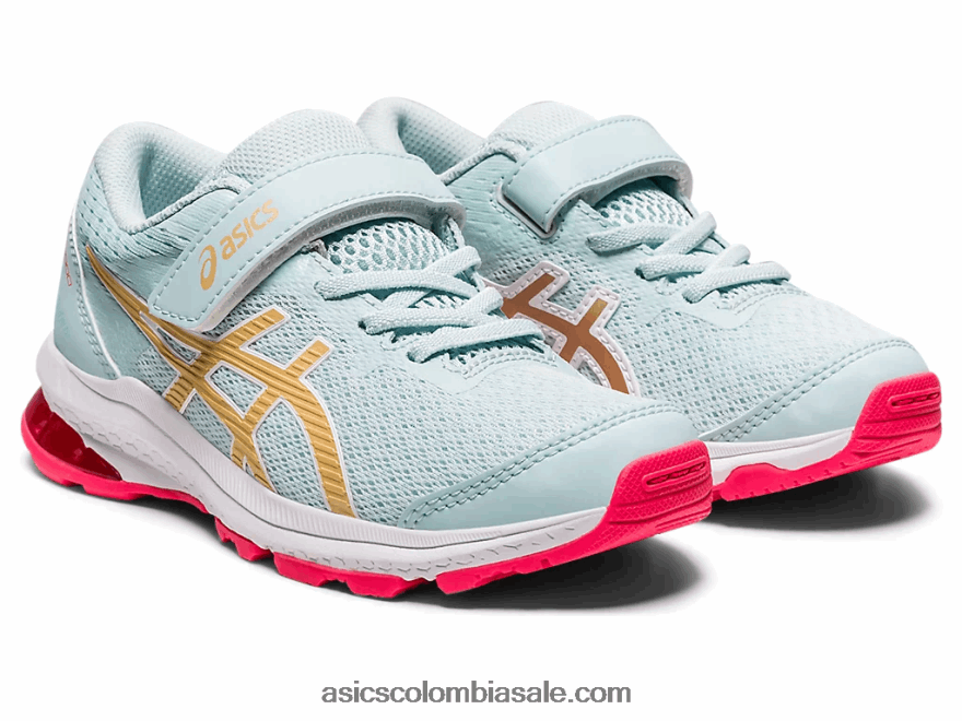 niños Asics gt-1000 10 preescolar agua ángel/champán 20X82N4537