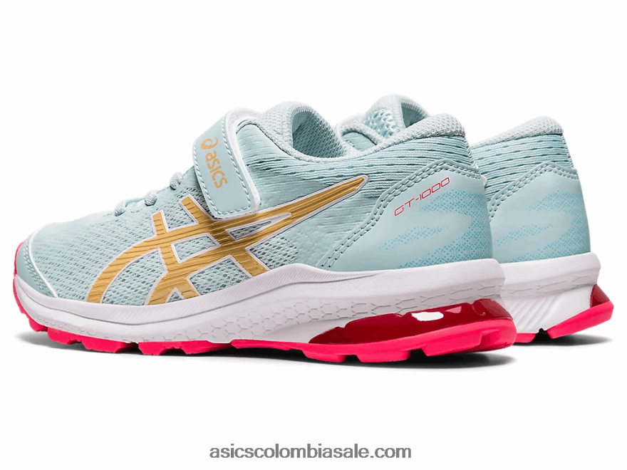 niños Asics gt-1000 10 preescolar agua ángel/champán 20X82N4537