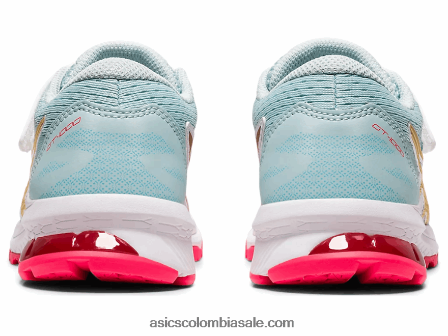 niños Asics gt-1000 10 preescolar agua ángel/champán 20X82N4537