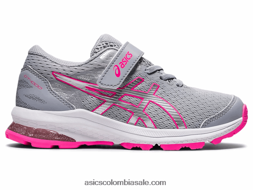 niños Asics gt-1000 10 preescolar gris piedmont/plata pura 20X82N4312
