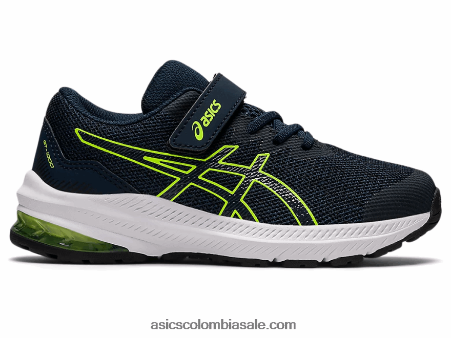 niños Asics gt-1000 11 preescolar azul francés/verde peligro 20X82N4457