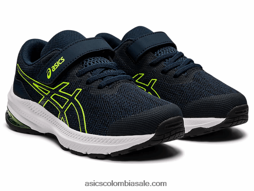 niños Asics gt-1000 11 preescolar azul francés/verde peligro 20X82N4457