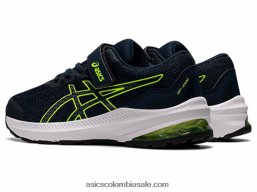niños Asics gt-1000 11 preescolar azul francés/verde peligro 20X82N4457