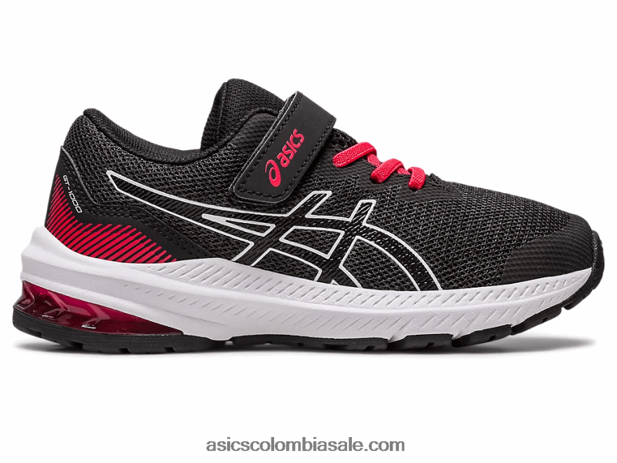 niños Asics gt-1000 11 preescolar negro/rojo eléctrico 20X82N4288