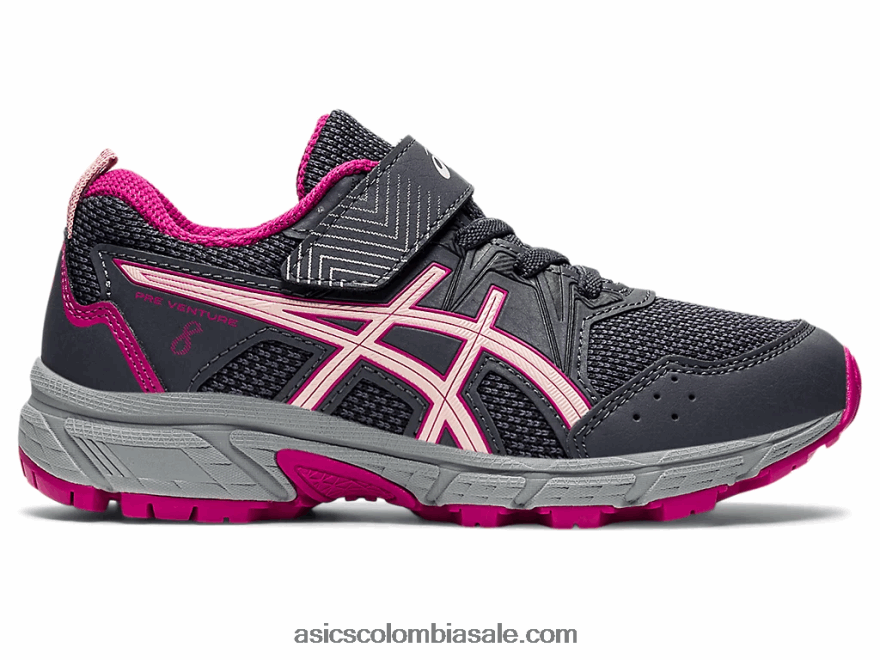 niños Asics pre-venture 8 preescolar gris portador/brisa 20X82N4481