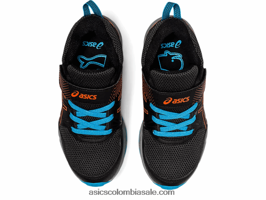 niños Asics pre-venture 8 preescolar negro/naranja caléndula 20X82N4502