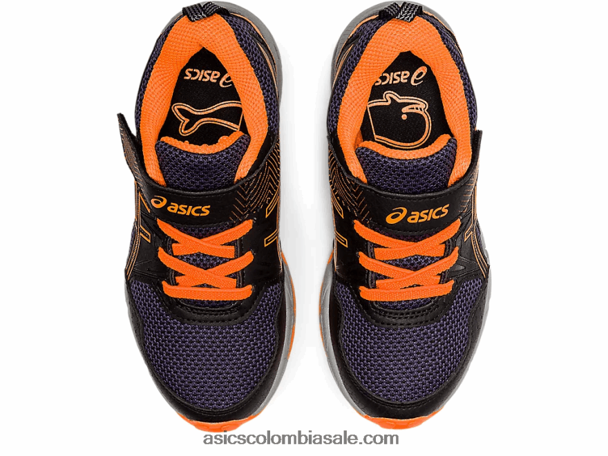 niños Asics pre-venture 8 preescolar negro/naranja impactante 20X82N4488
