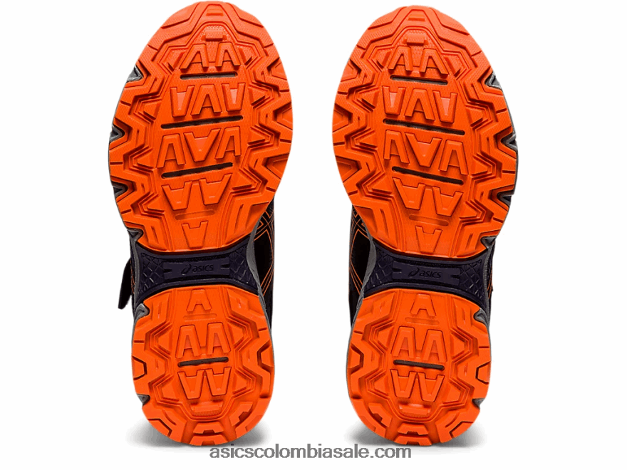 niños Asics pre-venture 8 preescolar negro/naranja impactante 20X82N4488