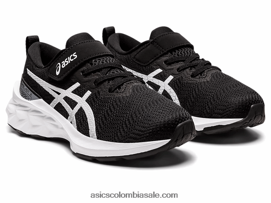 niños Asics preescolar novablast 2 blanco negro 20X82N4417