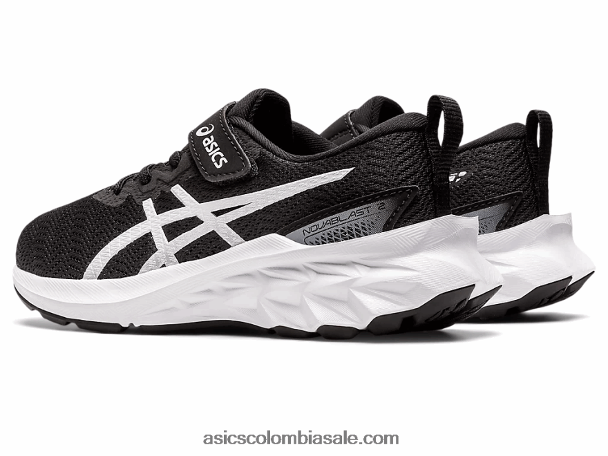 niños Asics preescolar novablast 2 blanco negro 20X82N4417