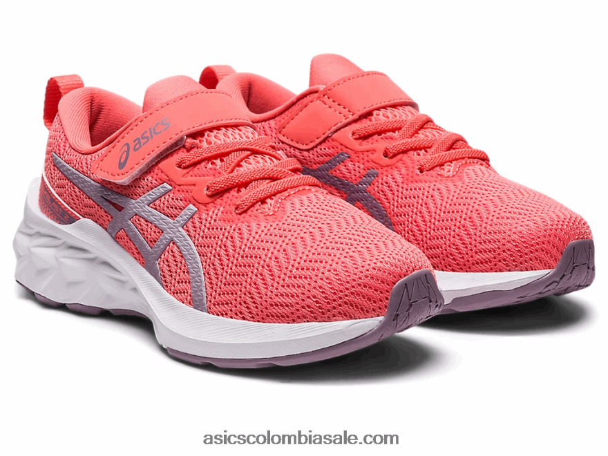 niños Asics preescolar novablast 2 papaya/violeta crepuscular 20X82N4290