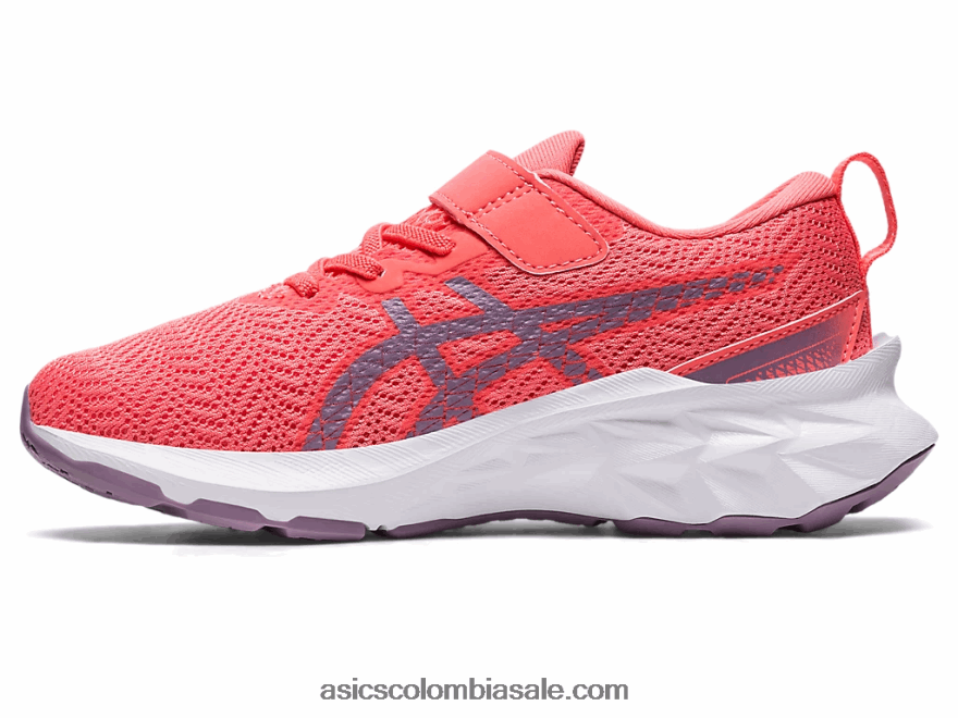 niños Asics preescolar novablast 2 papaya/violeta crepuscular 20X82N4290