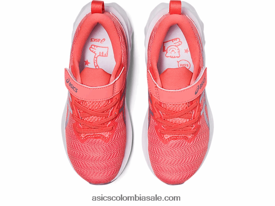 niños Asics preescolar novablast 2 papaya/violeta crepuscular 20X82N4290