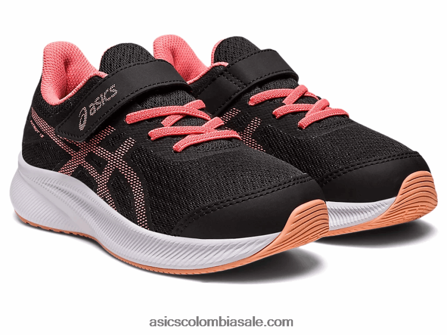 niños Asics preescolar patriota 13 negro/papaya 20X82N4305