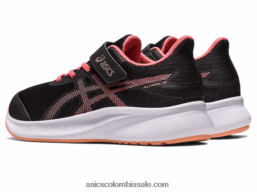 niños Asics preescolar patriota 13 negro/papaya 20X82N4305