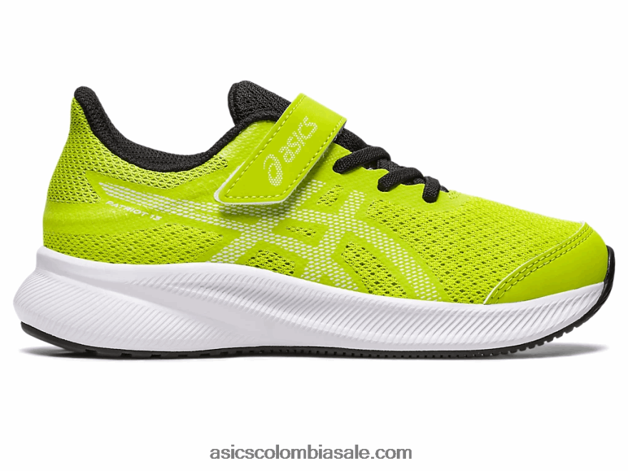niños Asics preescolar patriota 13 ralladura de lima/blanco 20X82N4311
