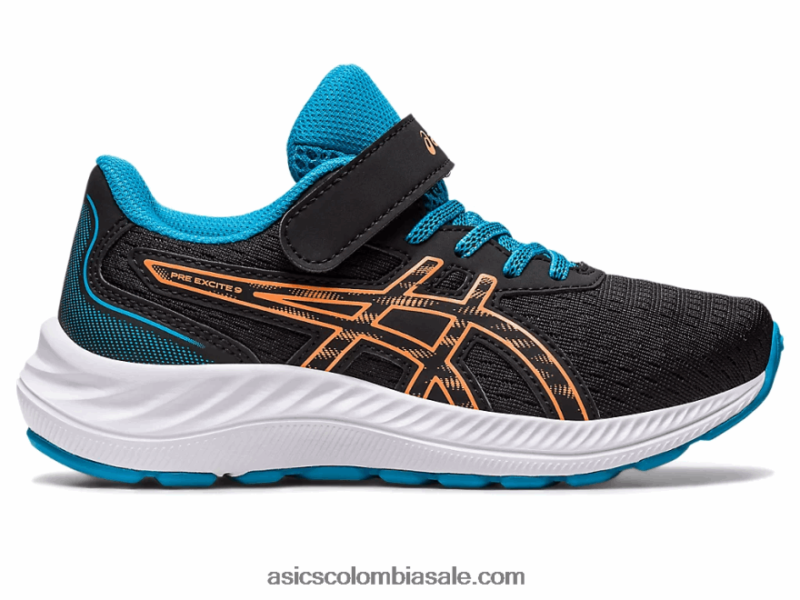 niños Asics preexcite 9 preescolar melocotón negro/sol 20X82N4280