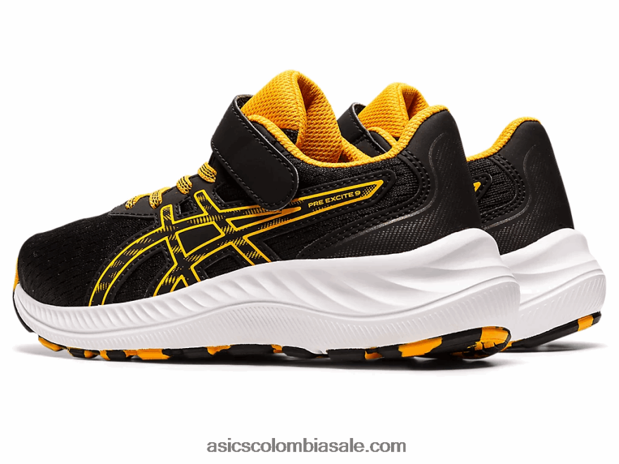 niños Asics preexcite 9 preescolar negro/ámbar 20X82N4344