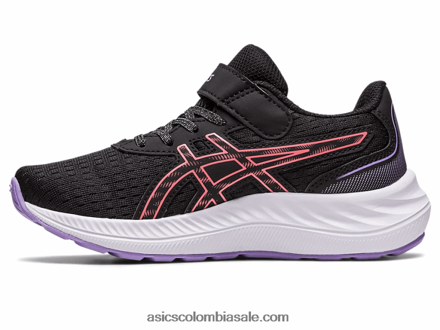 niños Asics preexcite 9 preescolar negro/papaya 20X82N4289