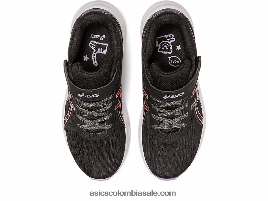 niños Asics preexcite 9 preescolar negro/papaya 20X82N4289