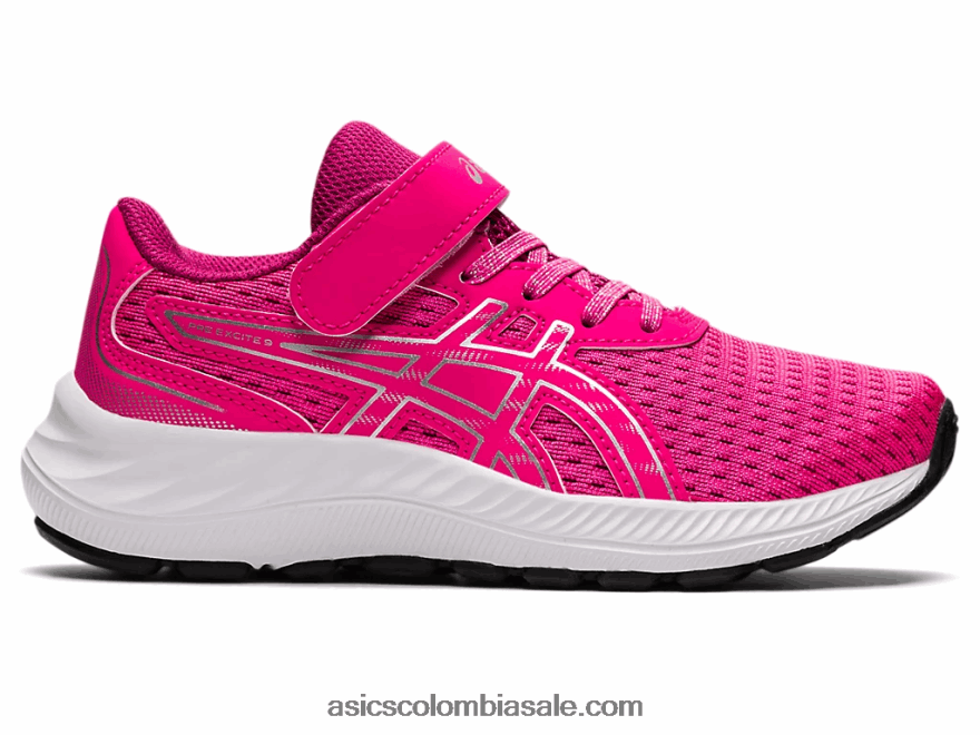 niños Asics preexcite 9 preescolar rosa brillante/plata pura 20X82N4461