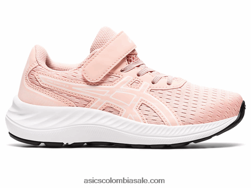 niños Asics preexcite 9 preescolar rosa esmerilado/blanco 20X82N4342