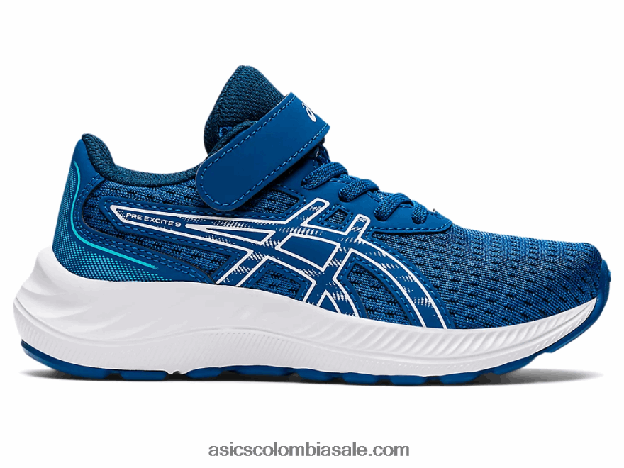 niños Asics preexcite 9 preescolar unidad de lago/blanco 20X82N4463