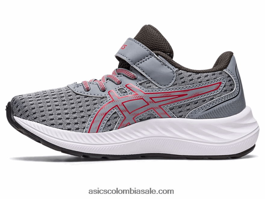niños Asics preexcite 9 preescolar yeso/rojo eléctrico 20X82N4298