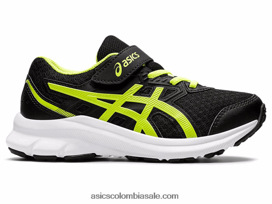 niños Asics sacudida 3 preescolar negro/verde peligro 20X82N4529